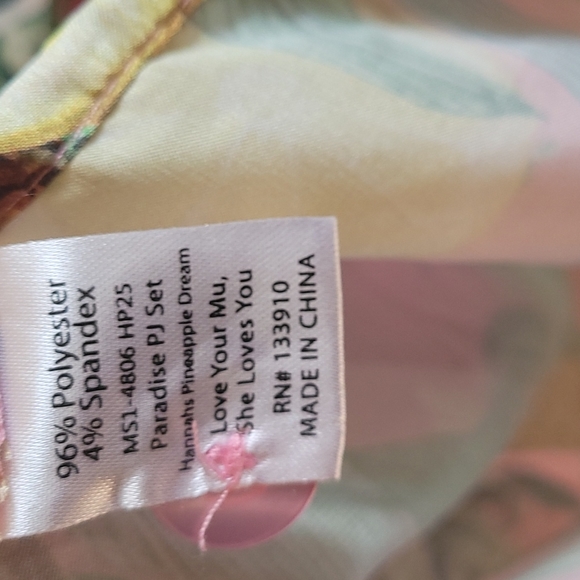 Show Me Your MuMu, Paradise PJ Set, Hannah's Pineapple Dream, Sz L - Picture 5 of 7